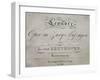 Title Page of Score for Leonore-Ludwig Van Beethoven-Framed Giclee Print