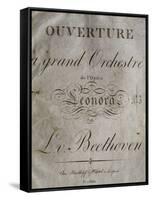 Title Page of Score for Overture to Leonore-Ludwig Van Beethoven-Framed Stretched Canvas