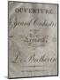 Title Page of Score for Overture to Leonore-Ludwig Van Beethoven-Mounted Giclee Print