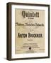 Title Page of Score for Quintet in F Major for Strings, 1878-1879-Anton Bruckner-Framed Giclee Print