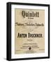 Title Page of Score for Quintet in F Major for Strings, 1878-1879-Anton Bruckner-Framed Giclee Print