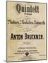 Title Page of Score for Quintet in F Major for Strings, 1878-1879-Anton Bruckner-Mounted Giclee Print