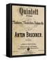 Title Page of Score for Quintet in F Major for Strings, 1878-1879-Anton Bruckner-Framed Stretched Canvas