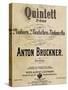 Title Page of Score for Quintet in F Major for Strings, 1878-1879-Anton Bruckner-Stretched Canvas