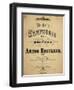 Title Page of Score for Seventh Symphony, Dedicated to Ludwig Von Bayern-Anton Bruckner-Framed Giclee Print