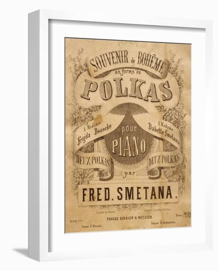 Title Page of Score for Souvenir of Bohemia in Polka Form, Opus 12-Bedrich Smetana-Framed Giclee Print