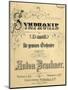 Title Page of Score for Symphony in D Minor for Large Orchestra-Anton Bruckner-Mounted Giclee Print