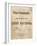 Title Page of Score for Vier Graduale-Anton Bruckner-Framed Giclee Print