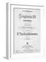 Title Page of Score of Symphony No 6 in B Minor, Opus 74-Peter Ilyich Tchaikovsky-Framed Giclee Print