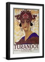 Title Page of Score of Turandot, Opera by Giacomo Puccini-null-Framed Giclee Print