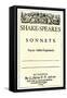 Title Page of Shakespeare's Sonnets-null-Framed Stretched Canvas