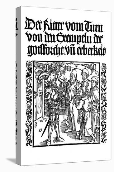 Title Page of the Book of the Knight of the Tower, C1495-Albrecht Durer-Stretched Canvas