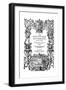 Title Page of the Countess of Pembroke's Arcadia by Sir Philip Sidney, Third Edition, 1598-null-Framed Giclee Print