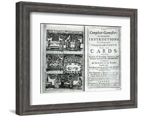 Title Page of the Fifth Edition of The Compleat Gamester, Attributed to Charles Cotton-null-Framed Giclee Print