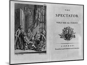 Title Page of the First Volume of the Collected Edition of the Spectator, Published C.1788-null-Mounted Giclee Print