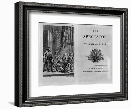 Title Page of the First Volume of the Collected Edition of the Spectator, Published C.1788-null-Framed Giclee Print