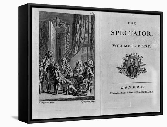 Title Page of the First Volume of the Collected Edition of the Spectator, Published C.1788-null-Framed Stretched Canvas