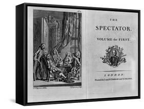 Title Page of the First Volume of the Collected Edition of the Spectator, Published C.1788-null-Framed Stretched Canvas