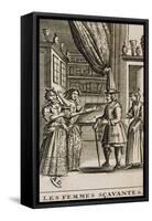 Title Page of the Learned Women by Moliere-Jean Valade-Framed Stretched Canvas