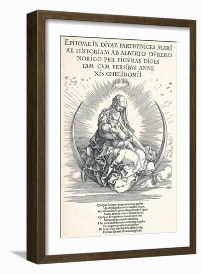 Title Page of the Life of the Virgin, 1511-Albrecht Dürer-Framed Giclee Print