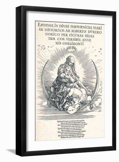 Title Page of the Life of the Virgin, 1511-Albrecht Dürer-Framed Giclee Print