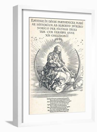 Title Page of the Life of the Virgin, 1511-Albrecht Dürer-Framed Giclee Print