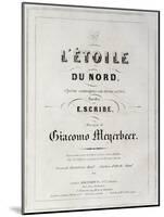 Title Page of the Opera Comique the North Star-Giacomo Meyerbeer-Mounted Giclee Print