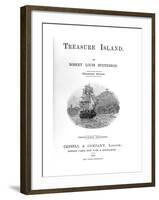 Title Page of Treasure Island by Robert Louis Stevenson, 1886-null-Framed Giclee Print