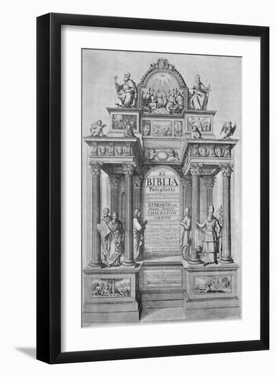 'Title-Page of Walton's Polyglot Bible', 1657, (1904)-Wenceslaus Hollar-Framed Giclee Print