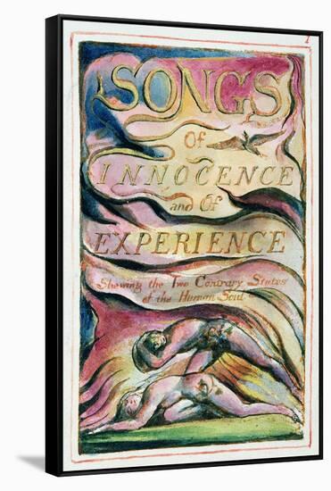 Title Page: Plate 1 from 'Songs of Innocence and of Experience' C.1815-26-William Blake-Framed Stretched Canvas