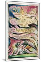 Title Page: Plate 1 from 'Songs of Innocence and of Experience' C.1815-26-William Blake-Mounted Giclee Print