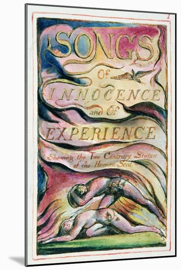 Title Page: Plate 1 from 'Songs of Innocence and of Experience' C.1815-26-William Blake-Mounted Giclee Print