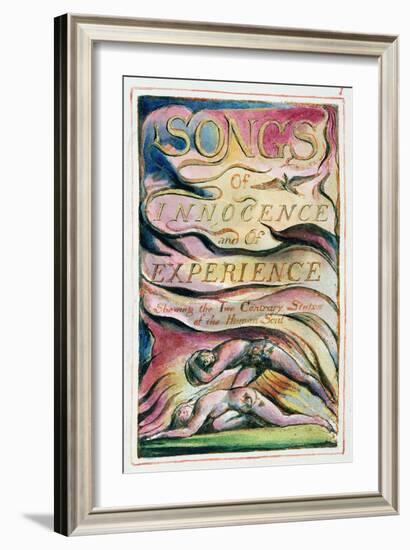 Title Page: Plate 1 from 'Songs of Innocence and of Experience' C.1815-26-William Blake-Framed Giclee Print