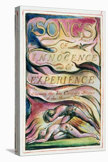 Title Page: Plate 1 from 'Songs of Innocence and of Experience' C.1815-26-William Blake-Stretched Canvas