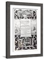 Title Page to Book 9 of Cryptomenysis and Cryptography by Gustavus Selenus-null-Framed Giclee Print