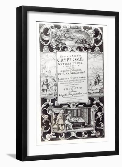 Title Page to Book 9 of Cryptomenysis and Cryptography by Gustavus Selenus-null-Framed Giclee Print