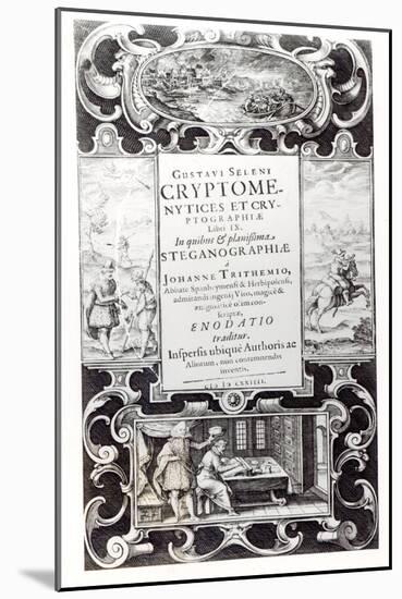 Title Page to Book 9 of Cryptomenysis and Cryptography by Gustavus Selenus-null-Mounted Giclee Print