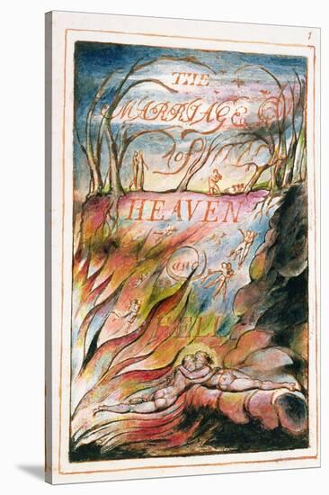 Title Page to 'The Marriage of Heaven and Hell', 1790-3-William Blake-Stretched Canvas