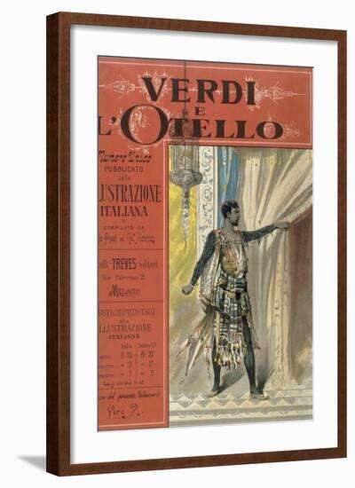 Title Page to "Verdi e l'Otello," Special Edition of Magazine "Illustrazione Italiana"-null-Framed Giclee Print