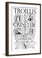 Title Page: Troilus and Criseyde, 1927-Eric Gill-Framed Giclee Print