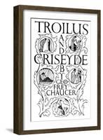 Title Page: Troilus and Criseyde, 1927-Eric Gill-Framed Giclee Print