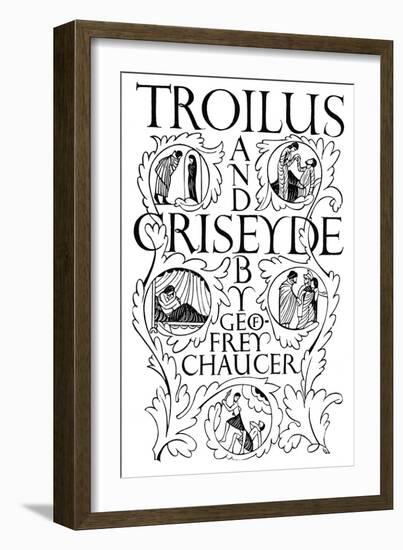 Title Page: Troilus and Criseyde, 1927-Eric Gill-Framed Giclee Print