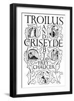 Title Page: Troilus and Criseyde, 1927-Eric Gill-Framed Giclee Print