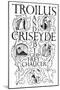 Title Page: Troilus and Criseyde, 1927-Eric Gill-Mounted Giclee Print