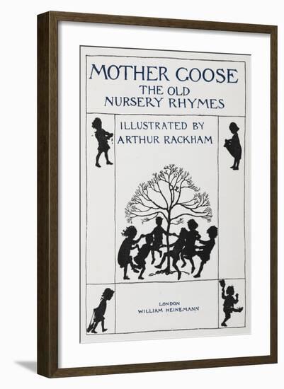 Title Page With Silhouette Of Children Dancing Round a Tree-Arthur Rackham-Framed Giclee Print