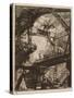 Title Plate, Plate I from Imaginary Prisons, C.1750 (Etching on Paper)-Giovanni Battista Piranesi-Stretched Canvas