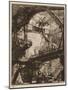 Title Plate, Plate I from Imaginary Prisons, C.1750 (Etching on Paper)-Giovanni Battista Piranesi-Mounted Giclee Print