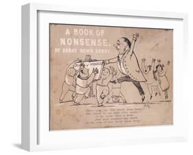 Title Sheet of 'A Book of Nonsense by Derry down Derry', 1846 (Lithograph)-Edward (after) Lear-Framed Giclee Print