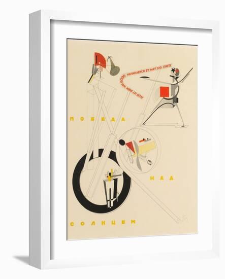 Title Sheet of Victory over the Sun by A. Kruchenykh, 1923-El Lissitzky-Framed Giclee Print