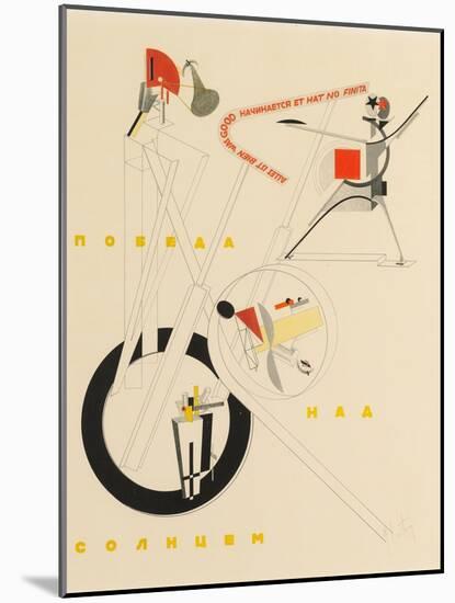 Title Sheet of Victory over the Sun by A. Kruchenykh, 1923-El Lissitzky-Mounted Giclee Print